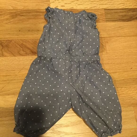 Gymboree chambray mouse playsuit S/L romper dots - Picture 4 of 4